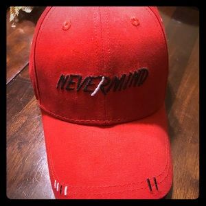 Men’s/Women’s red Nevermind hat